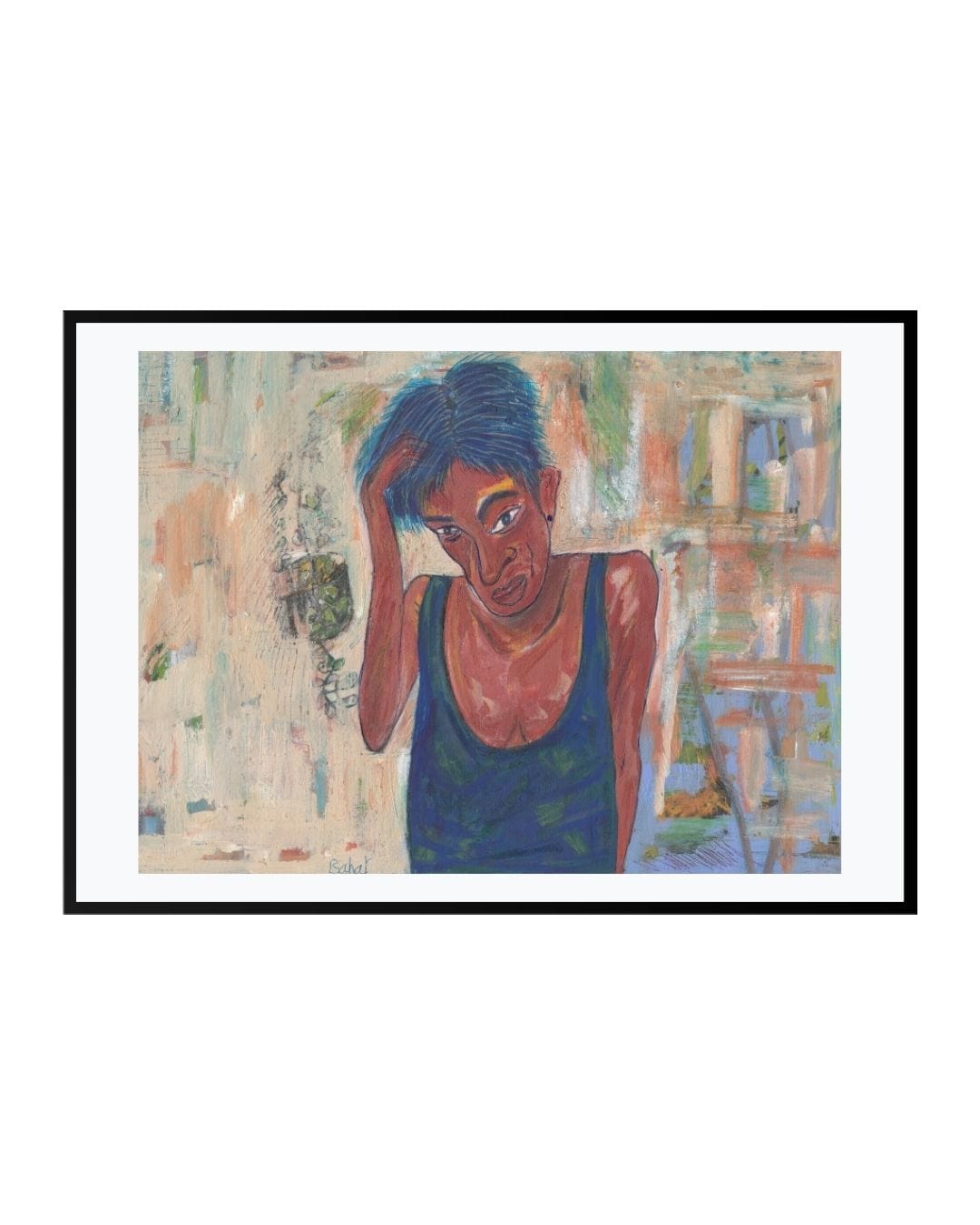Posters, Prints, & Visual Artwork Confused Girl Print - Self Portrait